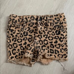 DL1961 Tan and Black Leopard Kids Shorts